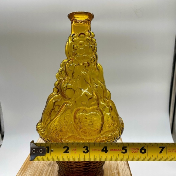 Vintage Empioli Amber Glass Fruit Basket Decanter—No stopper - Picture 5 of 7